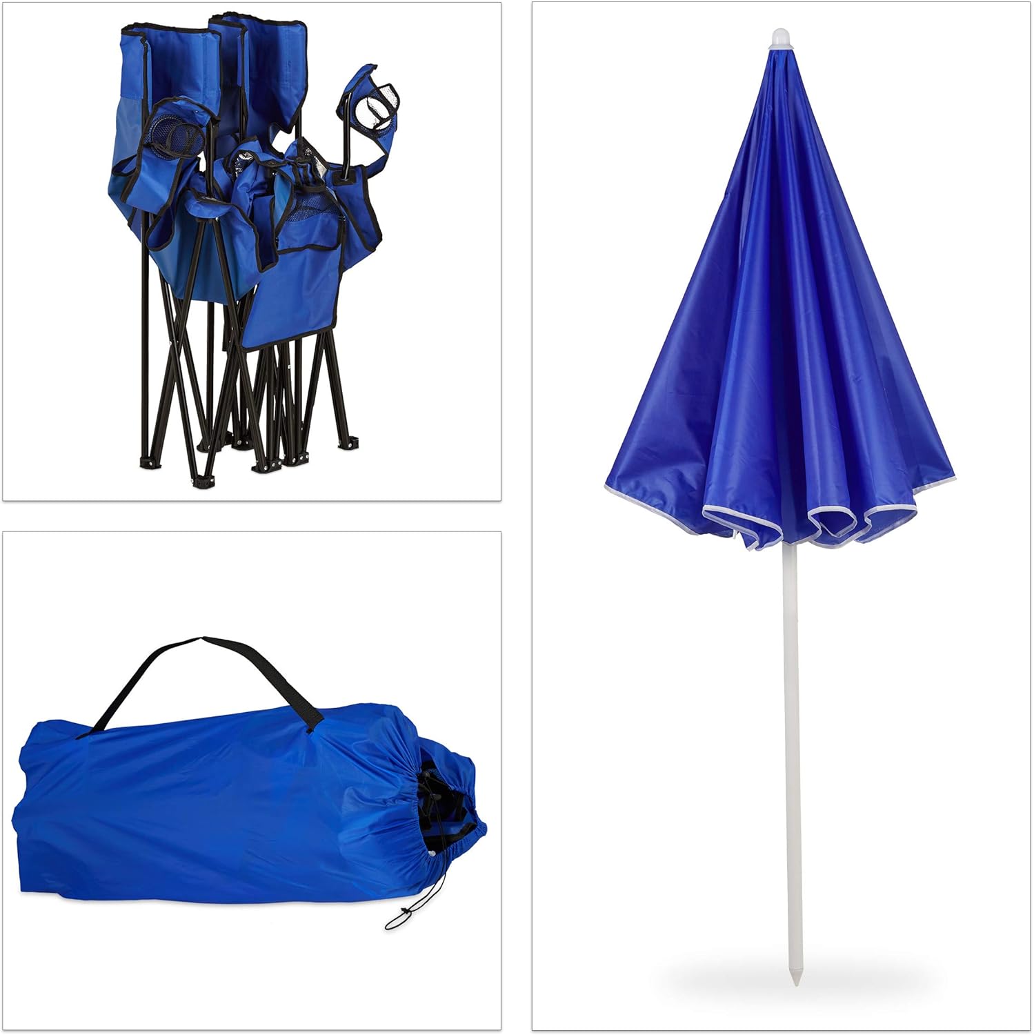 Chaise Pliante Double avec Parasol