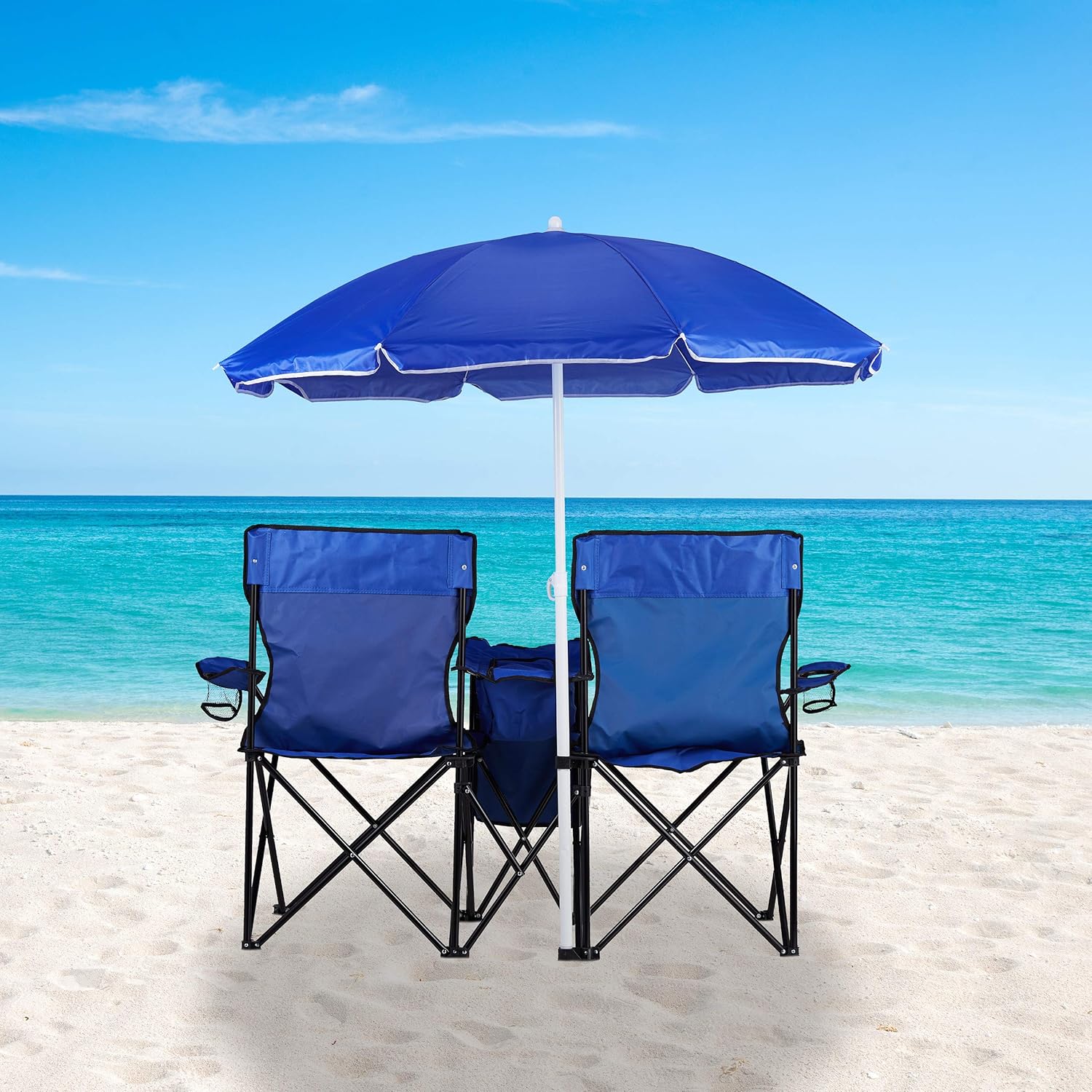 Chaise Pliante Double avec Parasol