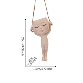 Jarrón creativo decorativo de muñeca gimnasta.