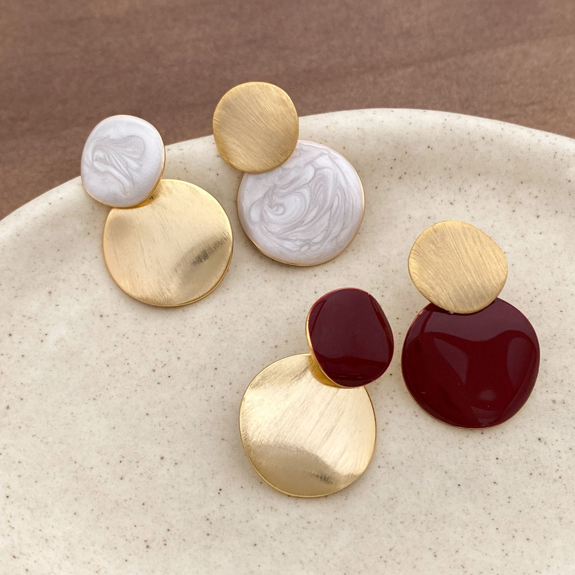 Niche Design Color-blocking Earrings For Women