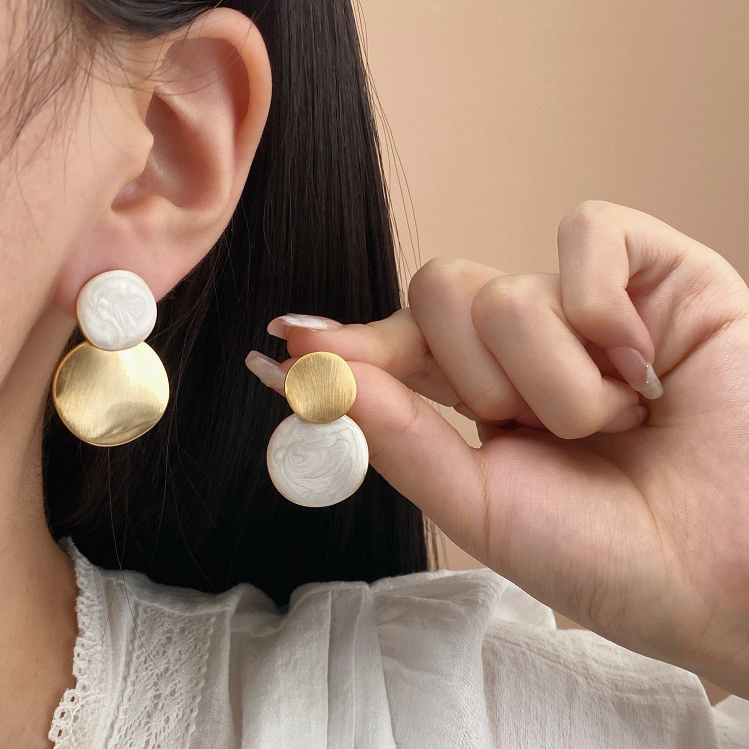 Niche Design Color-blocking Earrings For Women